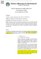 Decisão referente ao PREGÃO ELETRÔNICO N.º 03/2024