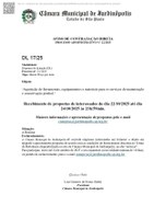 PROCESSO ADMINISTRATIVO DE CONTRATAÇÃO DIRETA N.º 22/2025 - Dispensa de licitação (DL) n.º 17/25 